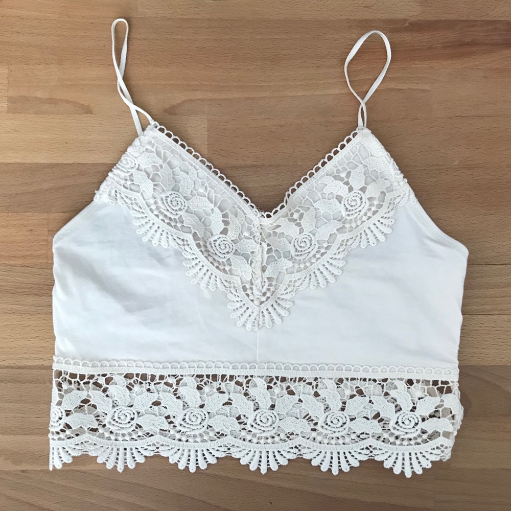Topshop Crochet Trim Bralette
